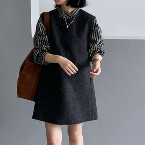 ブルベ冬服 ふんわり切り替えジャンパースカート