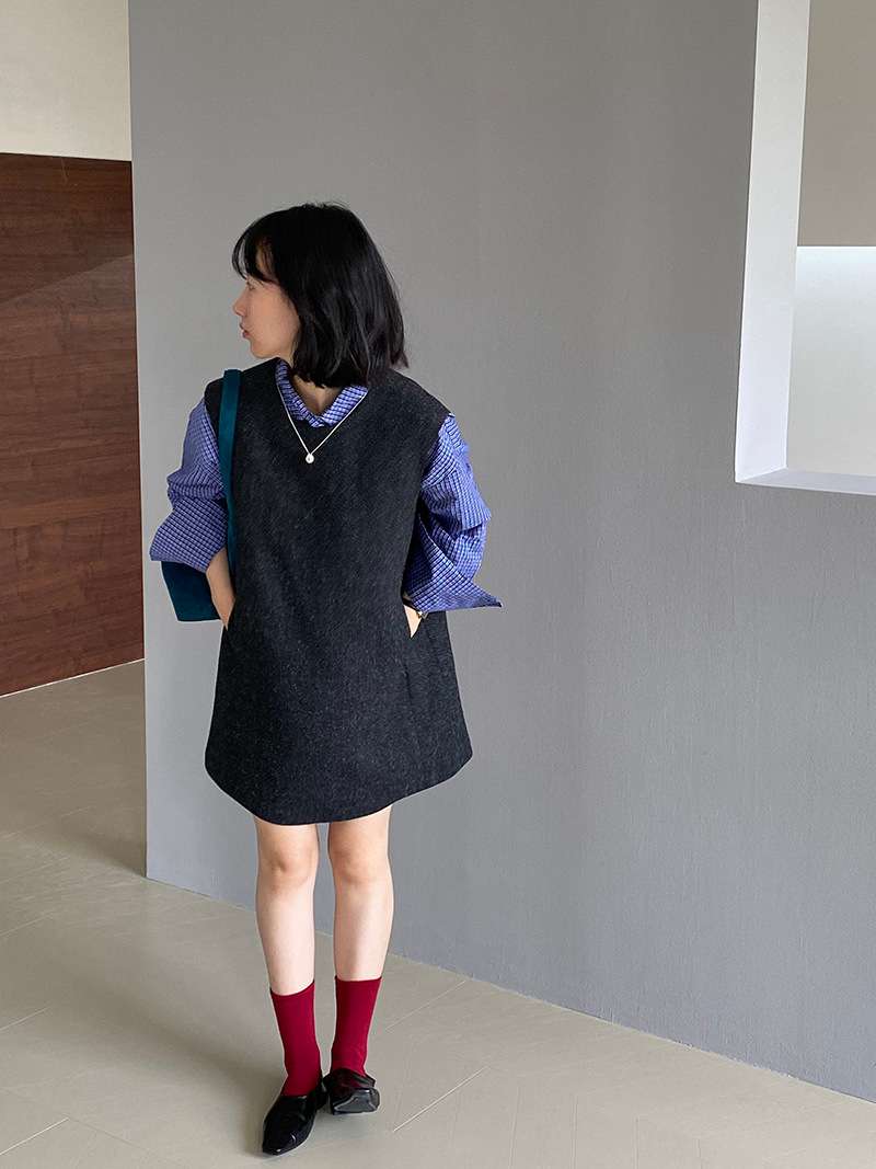 ブルベ冬服 ふんわり切り替えジャンパースカート